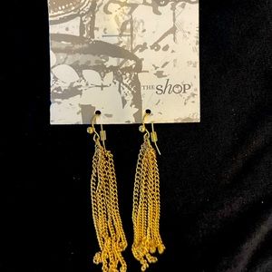 The Shop gold chain dangle earrings